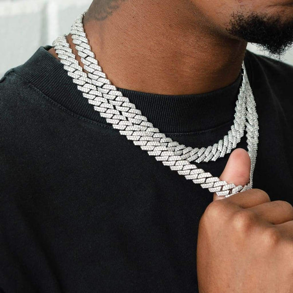 Miami Moissanite Chain 12mm Silver 925