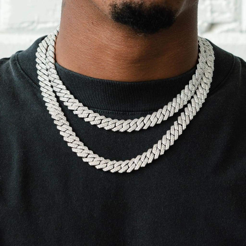 Miami Moissanite Chain 12mm Silver 925