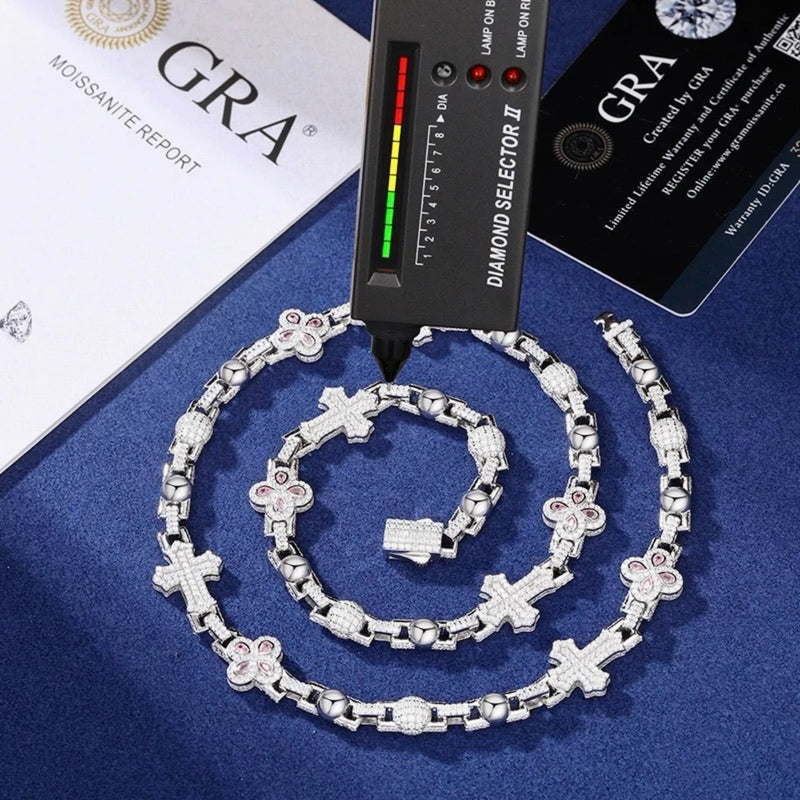 Diamond Tennis Chain 5mm - 925 Silver