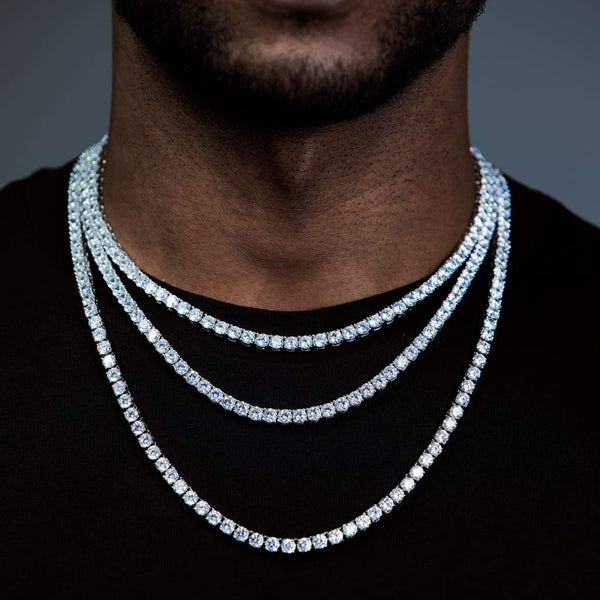 Diamond Tennis Chain 5mm - 925 Silver