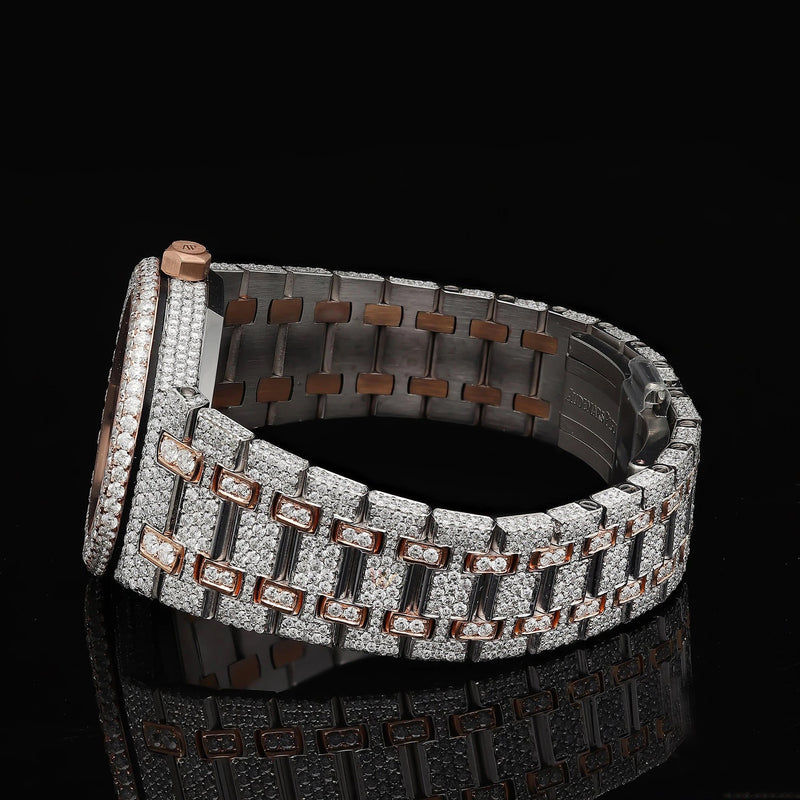 Reloj Piguet Full Diamond Moissanita Dos Tonos 42MM