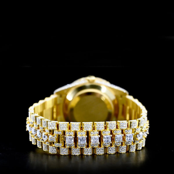Diamond Roman Presidential Watch - Gold