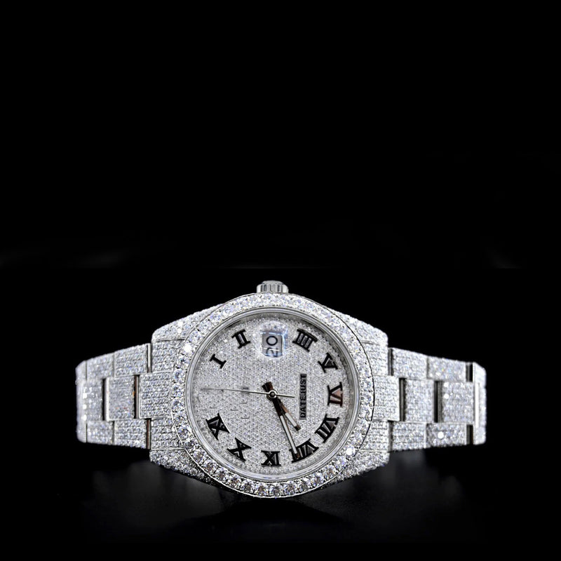 Arabic Full Diamond Watch