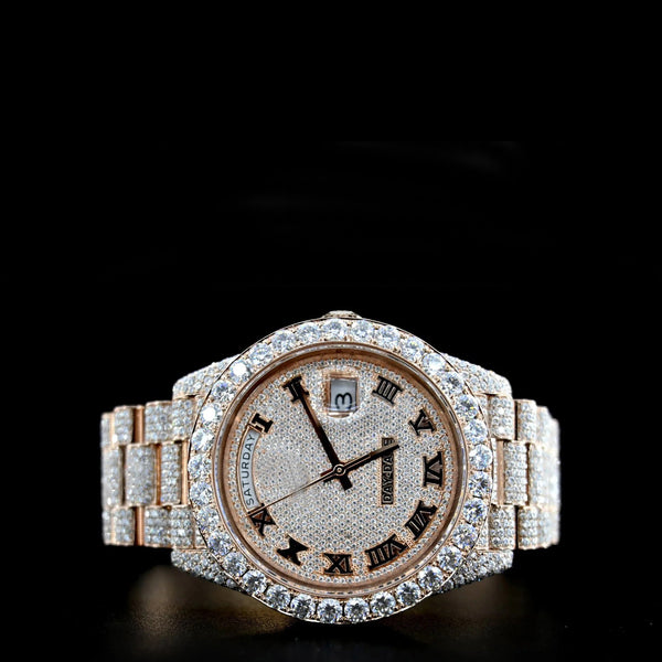 Arabic Full Diamond Watch