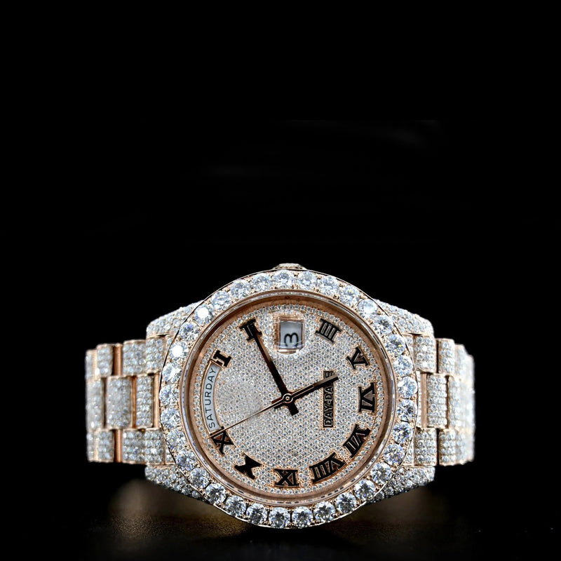 Arabic Full Diamond Watch