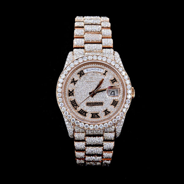 Arabic Full Diamond Watch