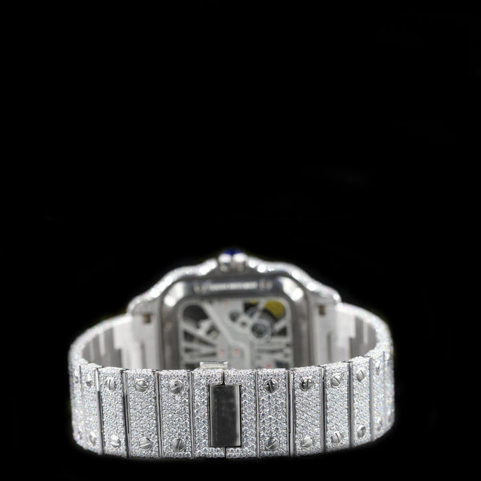 Santos Skeleton Full Diamond Watch