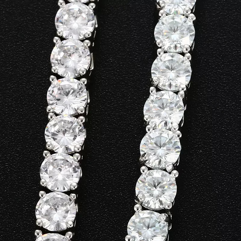 Tennis Moissanite Bracelet (5mm) Silver