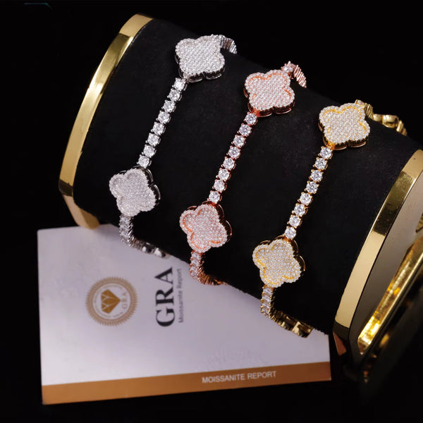 Miami Moissanite bracelet 12mm silver 925