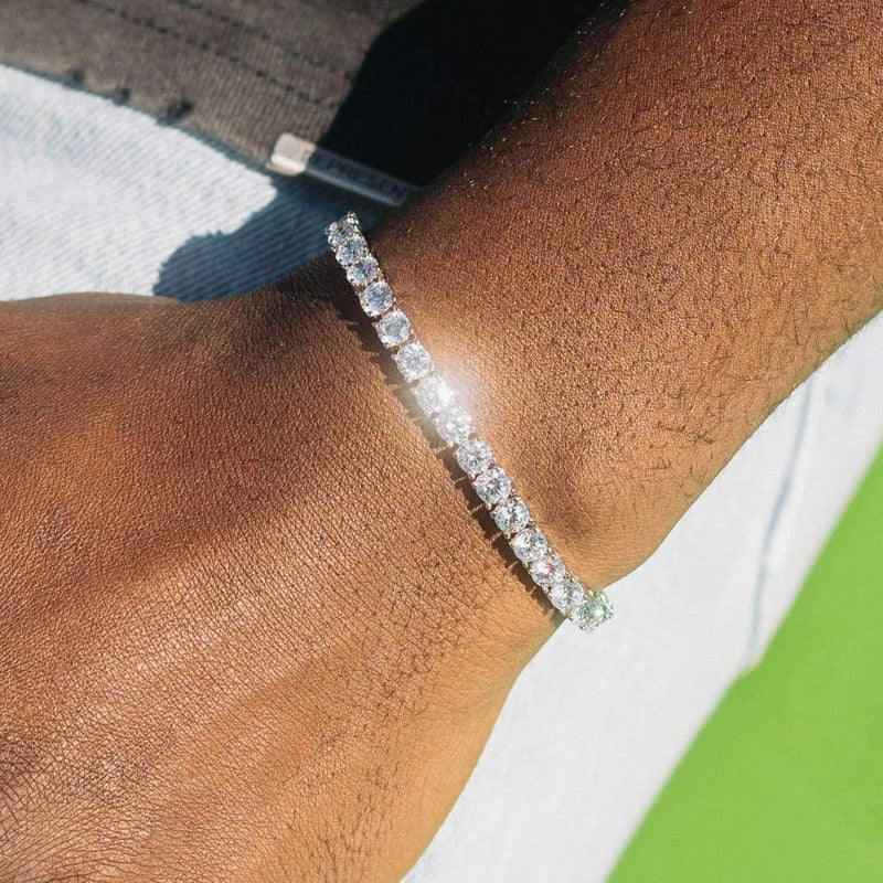 4mm Diamond Tennis Bracelet - 925 Silver