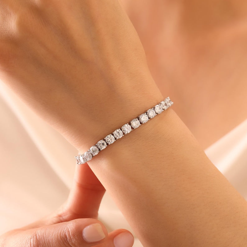 tennis bracelet | Sparkling CZ Stones | Dainty Minimalist Jewelry Gift Moissanite