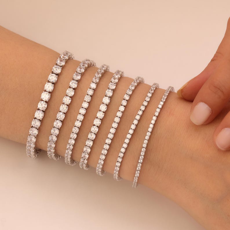 tennis bracelet | Sparkling CZ Stones | Dainty Minimalist Jewelry Gift Moissanite